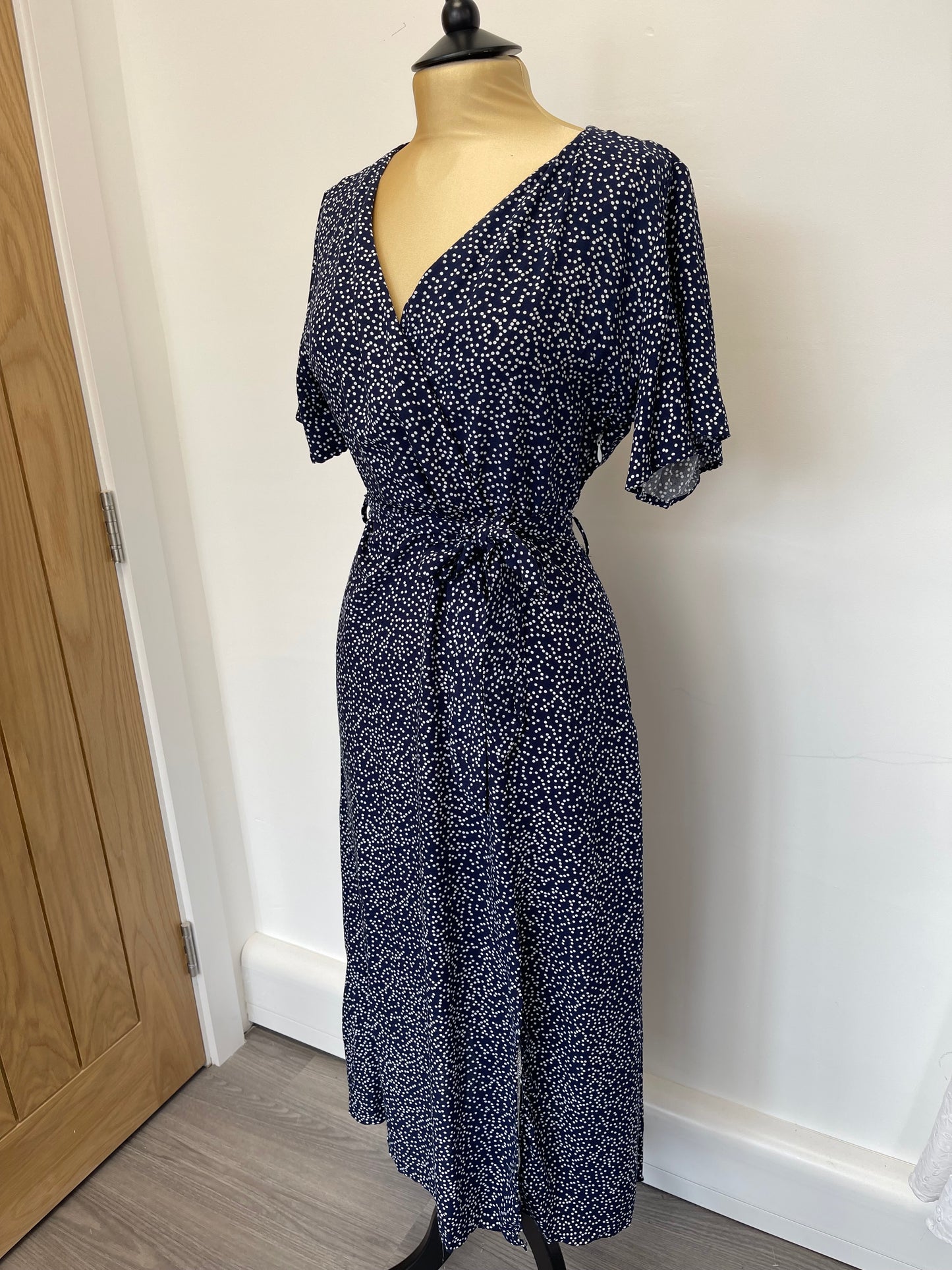 Navy Polka Dress