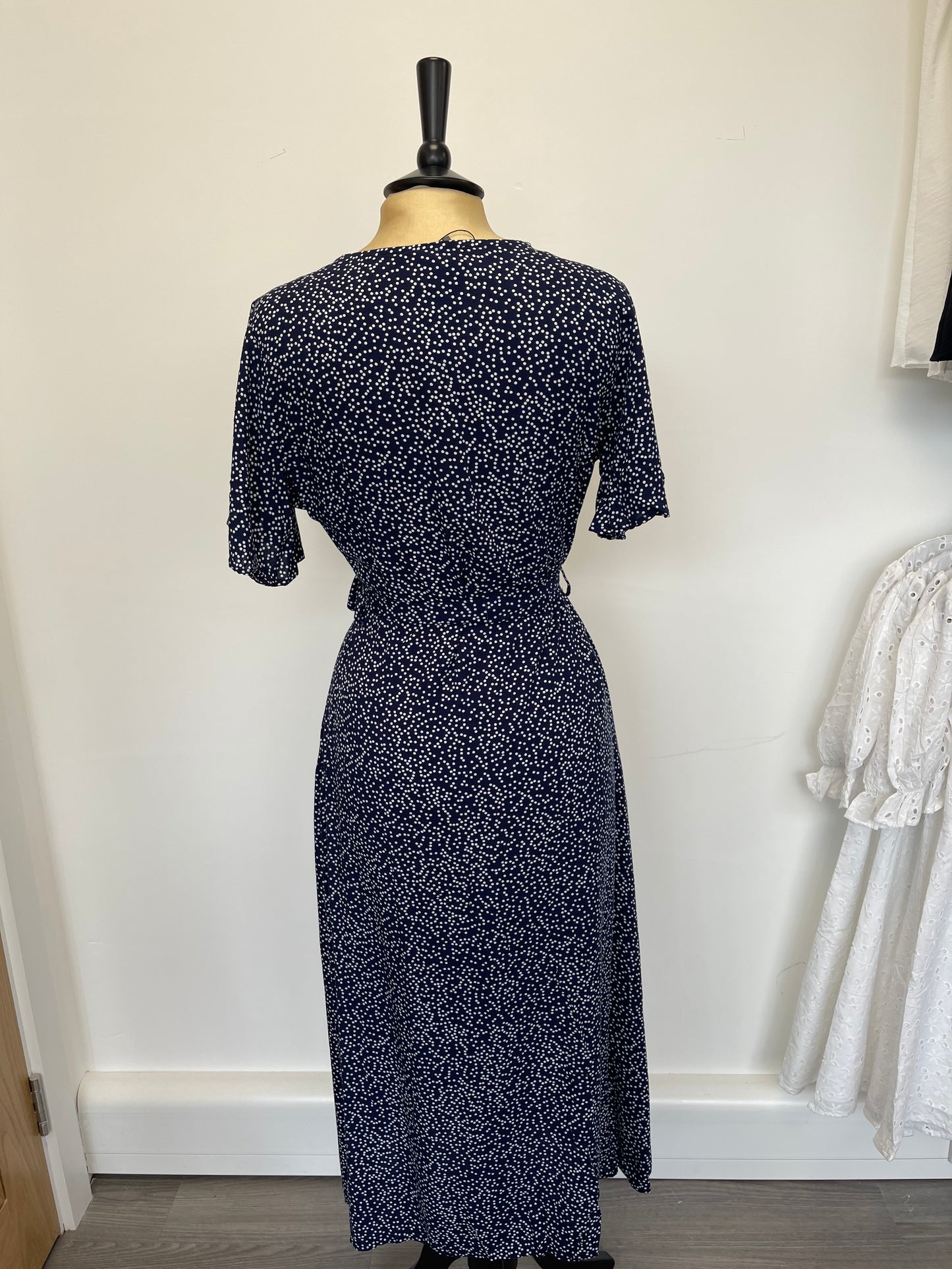 Navy Polka Dress