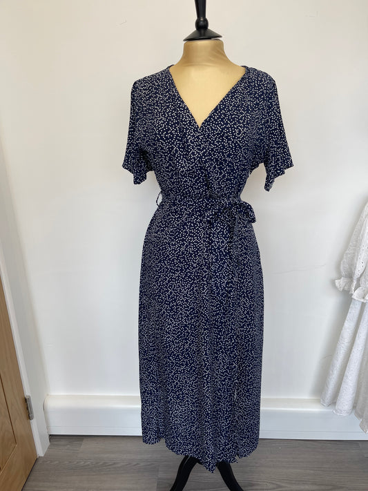 Navy Polka Dress