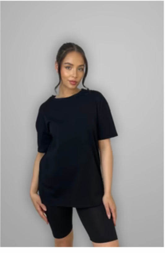 Black t shirt & shorts Co-ord