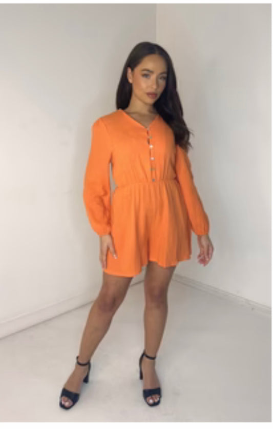 Orange Playsuit