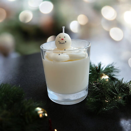 Melting Snowman candle