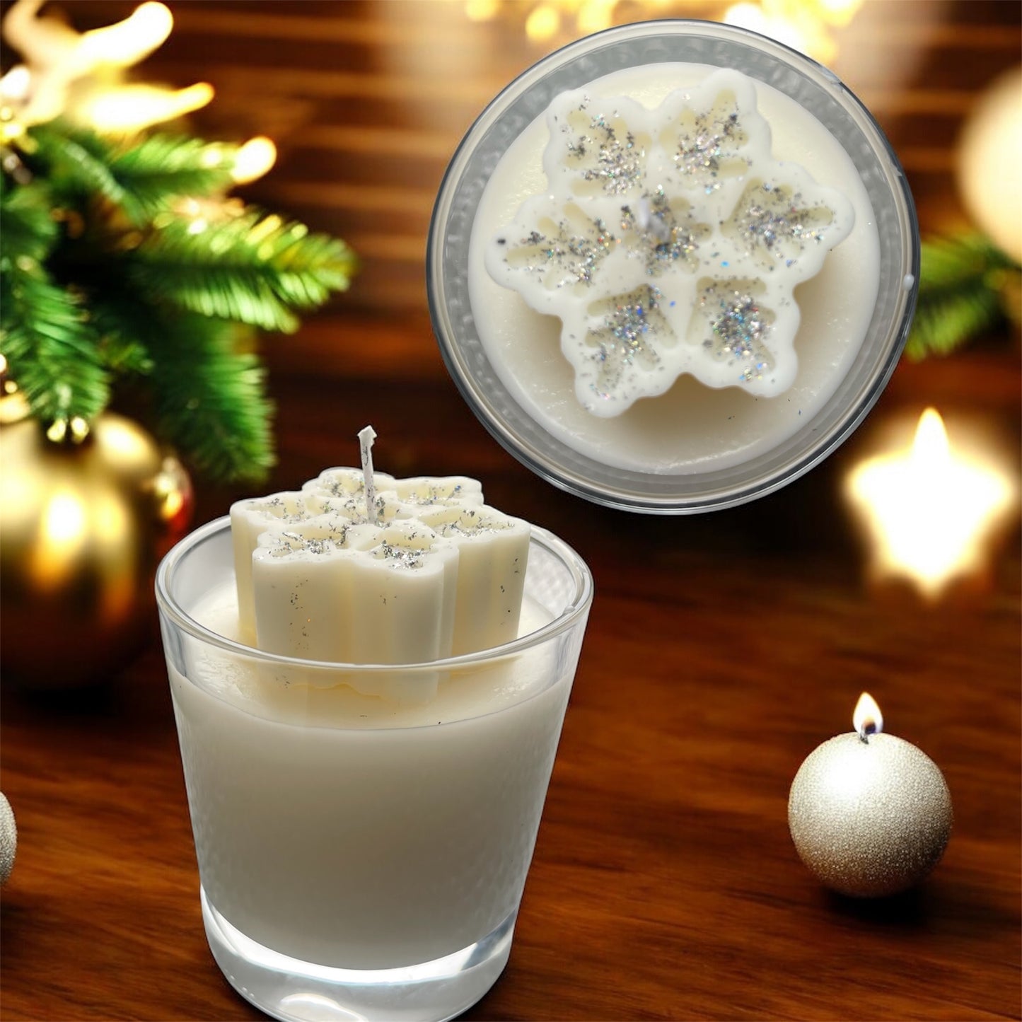 Snowflake candle