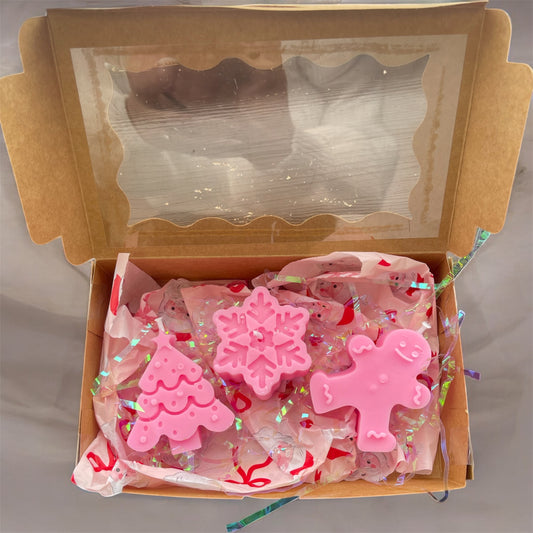 Pink 3 miniature candle gift set